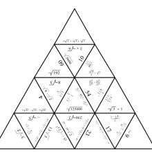 Trojúhelník - puzzle Tarsia